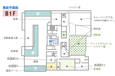 B1F施設平面図